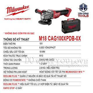 MÁY MÀI GÓC MILWAUKEE CAG100XPDB-0