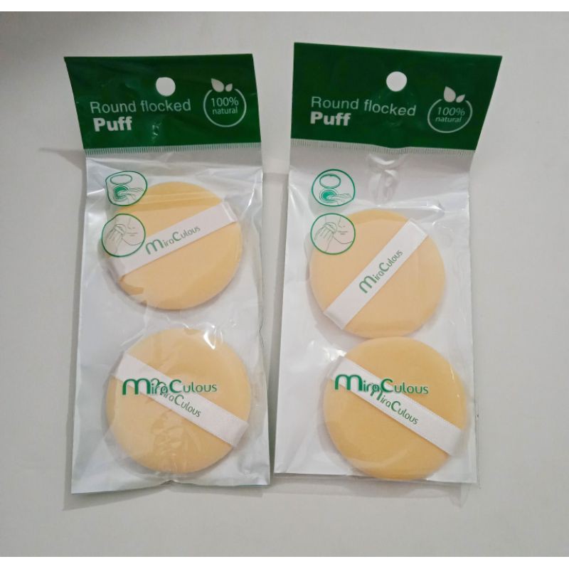 Cặp bông phấn trang điểm cotton