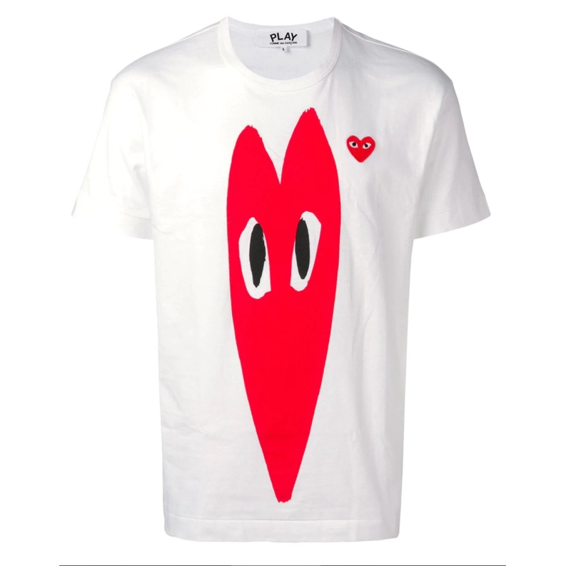 Áo Thun Play Nam Nữ Logo Thêu - CDG Tee (Made in Japan) - Áo Phông Tim Phiên Bản Giới Hạn