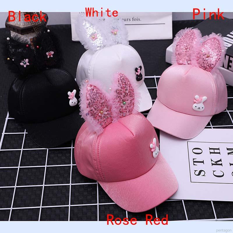 Nón tai thỏ đính cườm xinh xắn dành cho bé gái