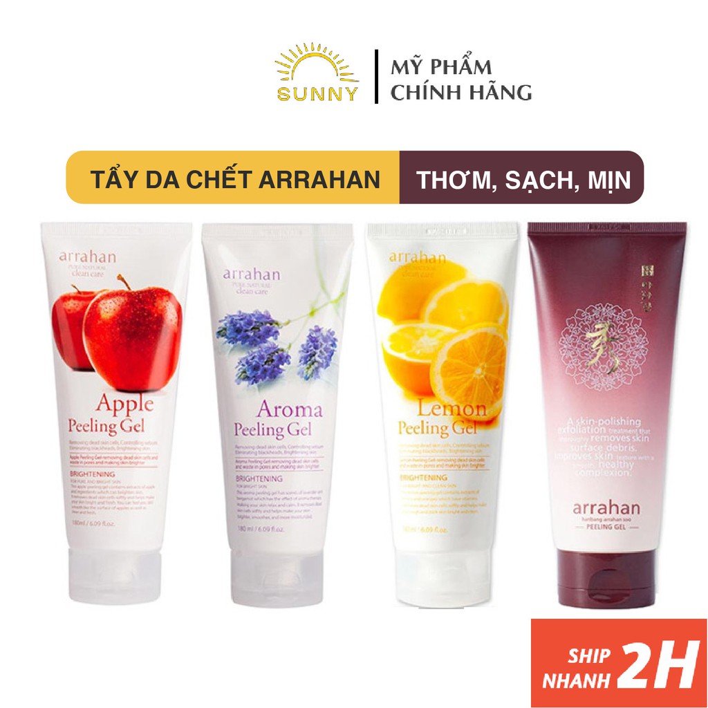 Tẩy da chết làm trắng da Arrahan Whitening Peeling Gel Hàn Quốc 180ml, chăm sóc, làm mịn, trắng da, gel tẩy tế bào chết