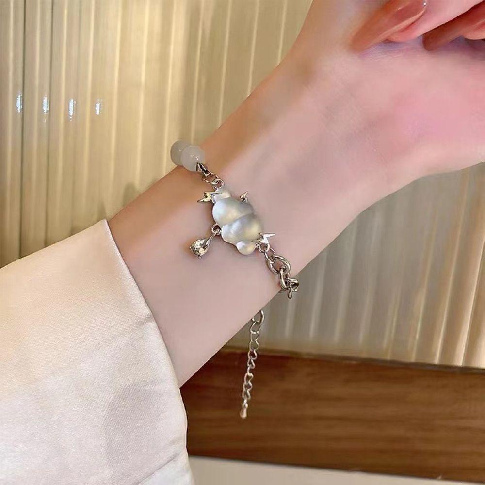 Vanes1 Bông Tai Chuỗi Hạt Hình Đám Mây Cổ Điển Dễ Thương Dành Cho Nữ