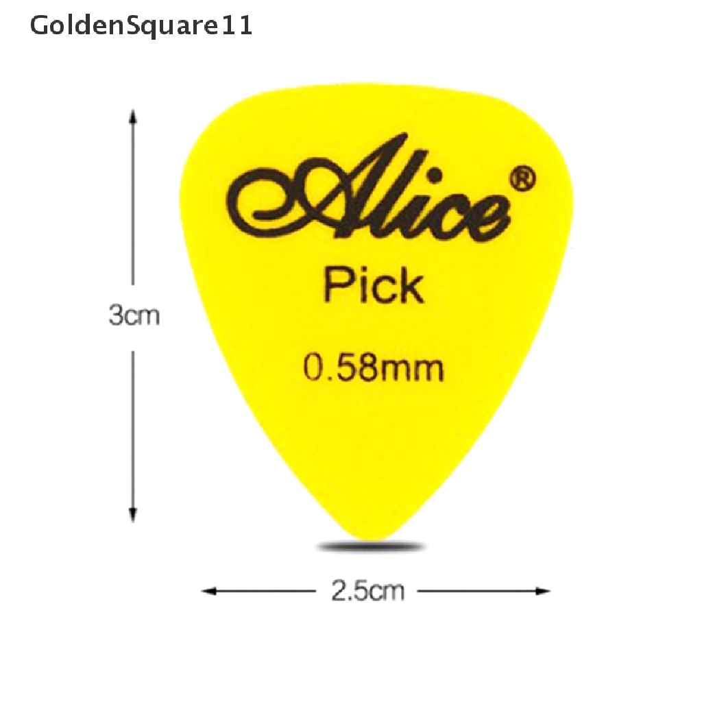 Bộ 20 / 100 Miếng Gảy Đàn Guitar Bass 0.58-1 Bằng Nhựa Màu Vàng Đồng Goldsquare11