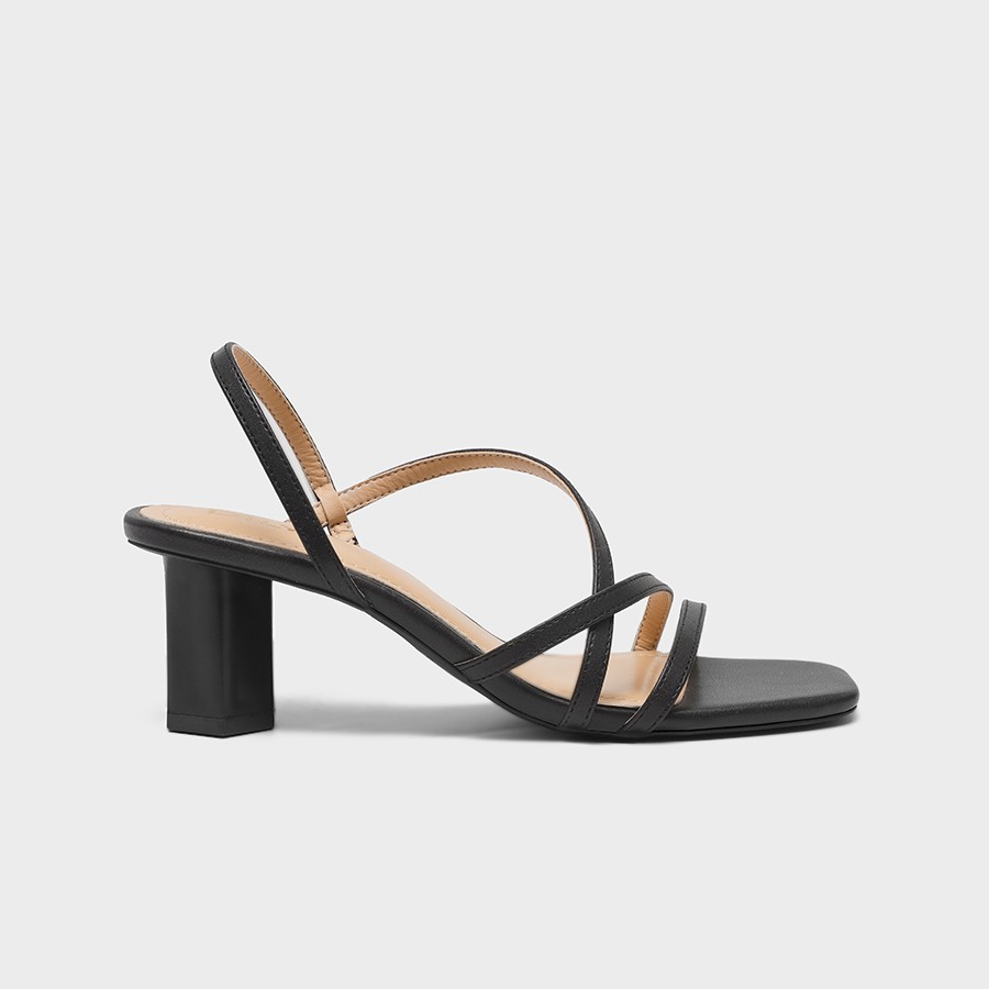 Giày Sandal DILY Phối Dây Thời Trang Gót Vuông 5cm_AA0153