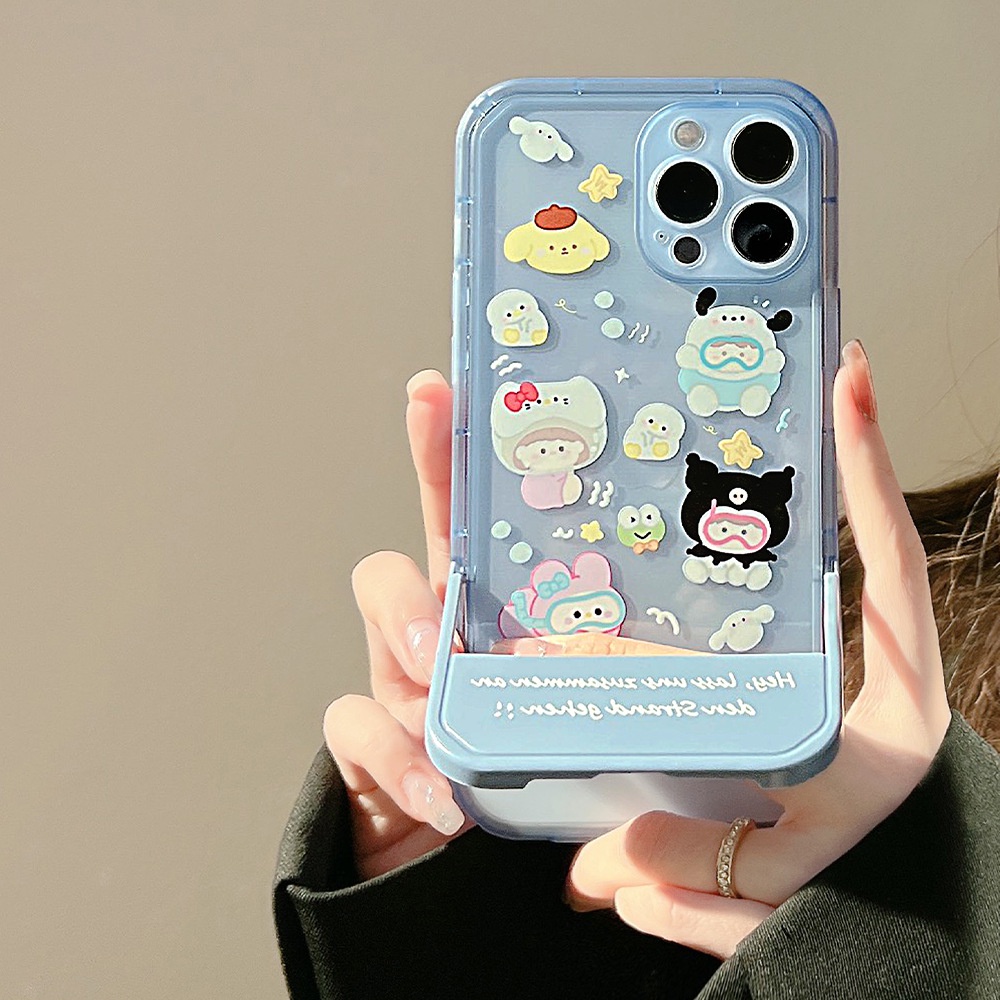 Ốp lưng iphone Ốp Điện Thoại Mềm Có Giá Đỡ Gập Cho Apple 13Promax iphone12 xr 11 xs Dinuo case-III