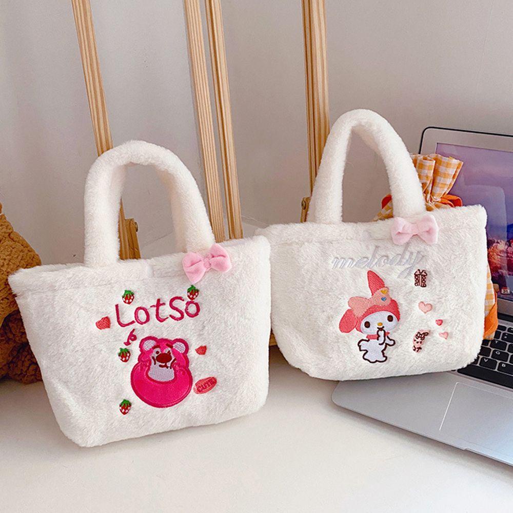 Túi Xách Tay Nhỏ Hình Cinnamoroll / Cún / Dâu Tây / Gấu Dễ Thương Cho Nữ