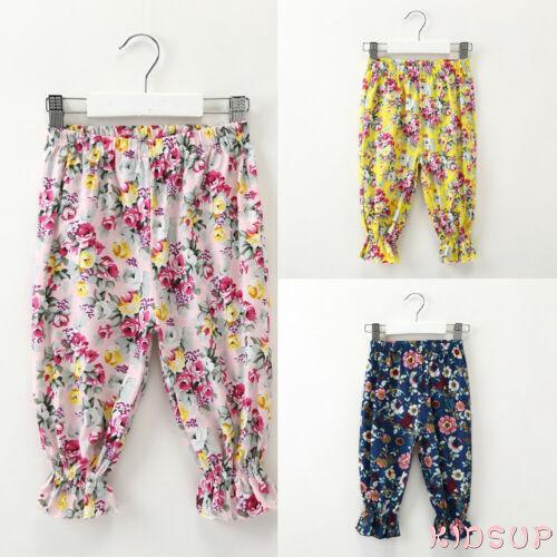 Quần Legging Cotton Mềm Mại In Hoa Cho Bé Gái