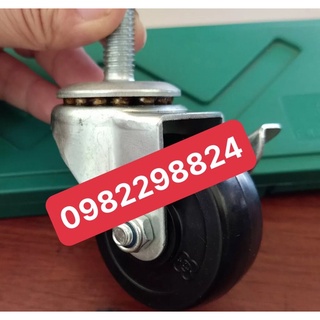 Hcm] bộ 4 bánh xe đẩy ty ren m12 75x25mm