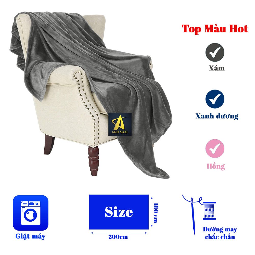 Chăn mền lông cừu Thái Lan cao cấp Ánh Sao 1m6 x 2m - Mẫu mã đa dạng