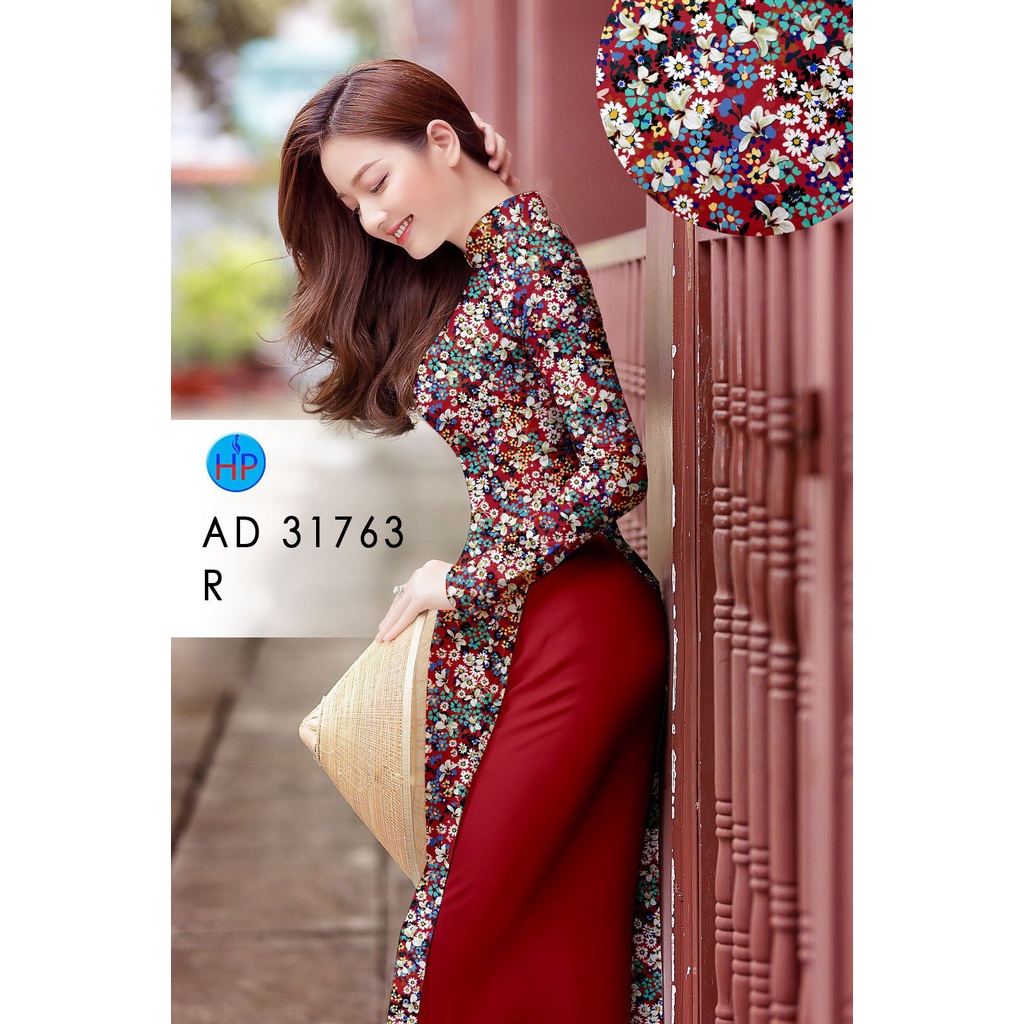 Vải áo dài hoa nhí , chất lụa ruby bóng nhẹ, sang trọng, mềm, mượt, mịn, mát, co giãn nhẹ bề ngang.