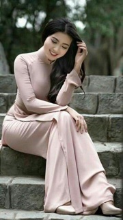 Áo dài lụa kèm quần
