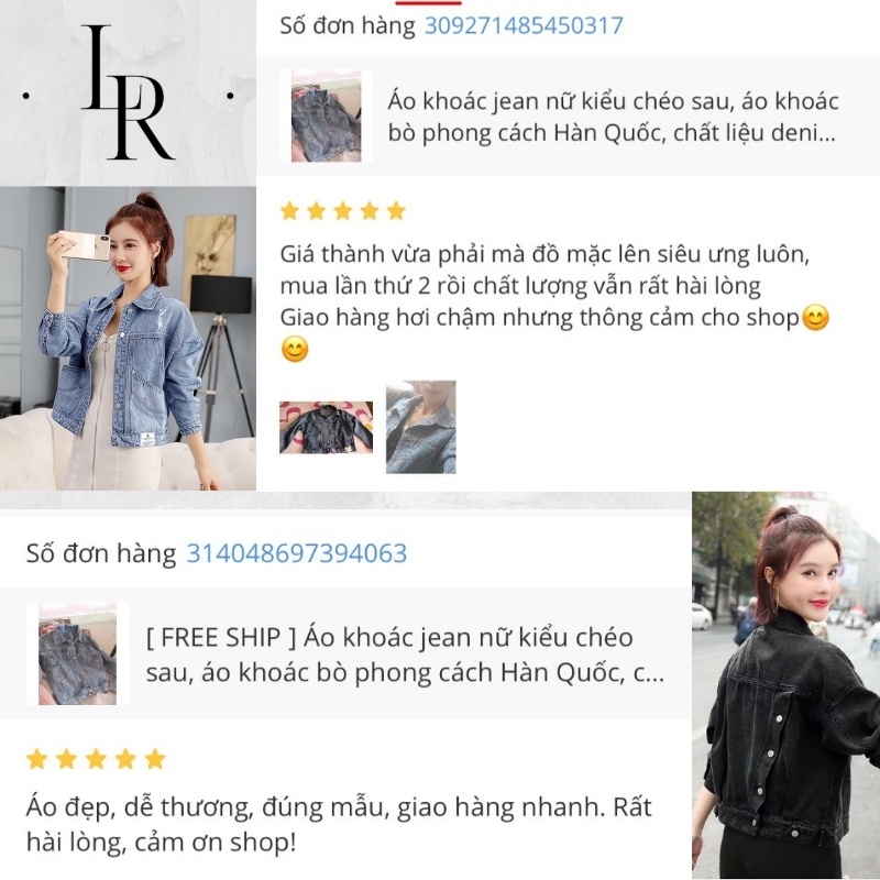 Áo khoác jean nữ kiểu chéo sau, áo khoác bò form lửng croptop chất vải denim dày dặn, cao cấp cực đẹp - Lari jean
