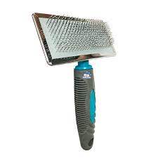 Lược Slicker Brush giúp gỡ rối lông, chải xù bông tạo hình lông, loại bỏ lông rụng dành cho chó mèo cán cao su cao cấp