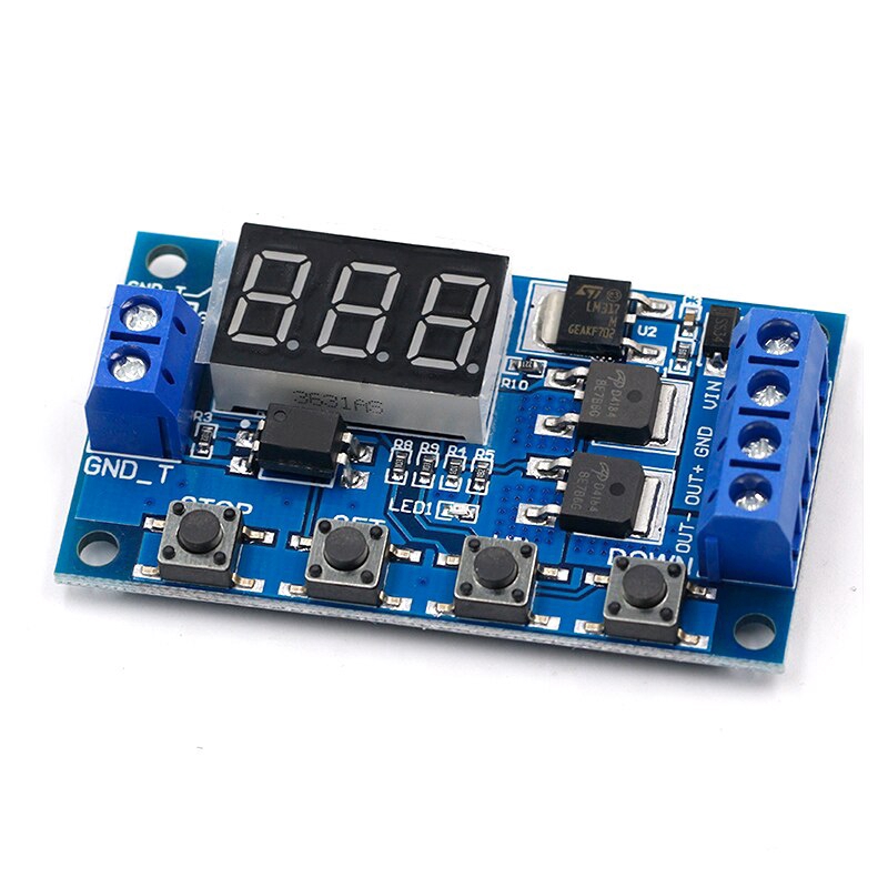 Mô Đun Rơ Le Hẹn Giờ Dc 12v 24v Dual MOS LED Digital Time Delay Relay