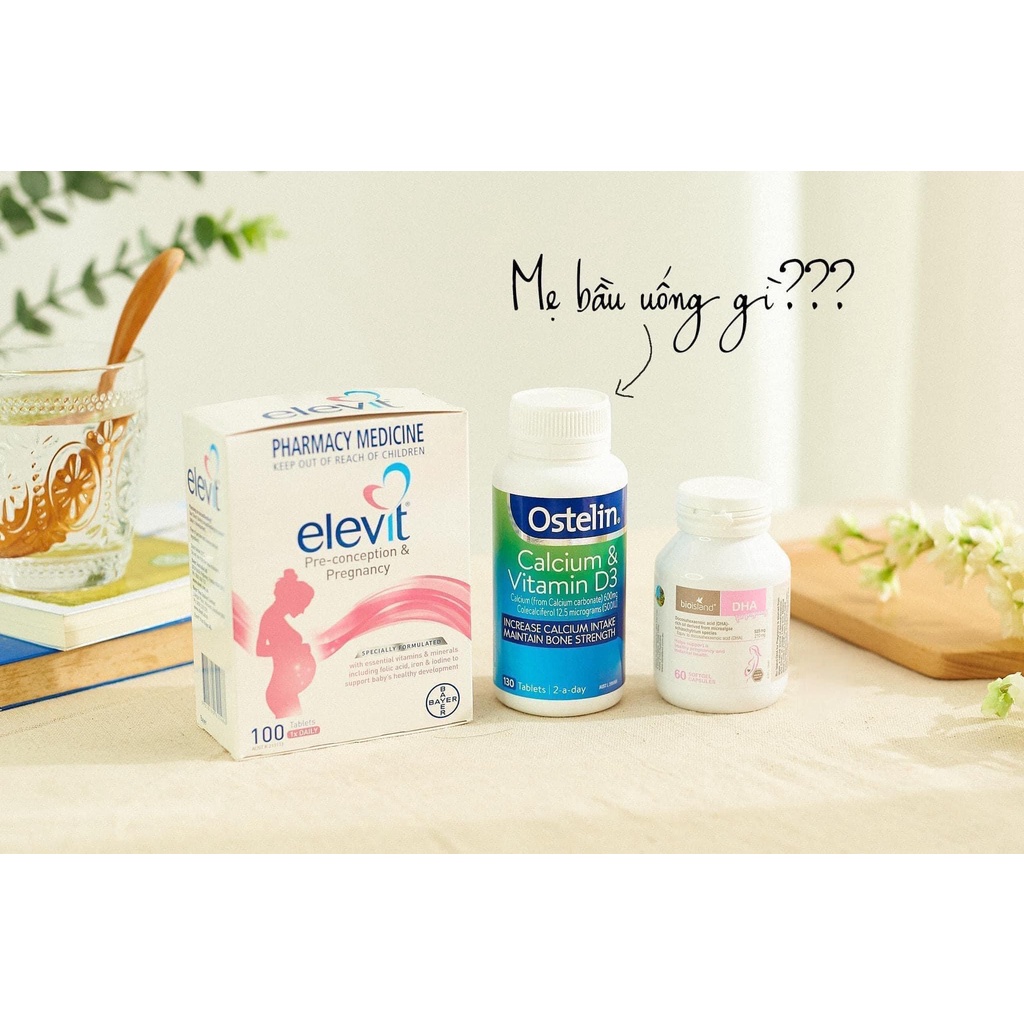 COMBO BẦU ÚC - Elevit bầu, Canxi bầu, DHA Bầu