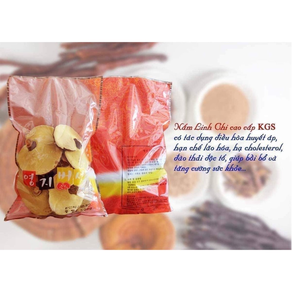 Nấm linh chi đỏ KGS Hàn Quốc chính hãng túi 500g - Vivingon