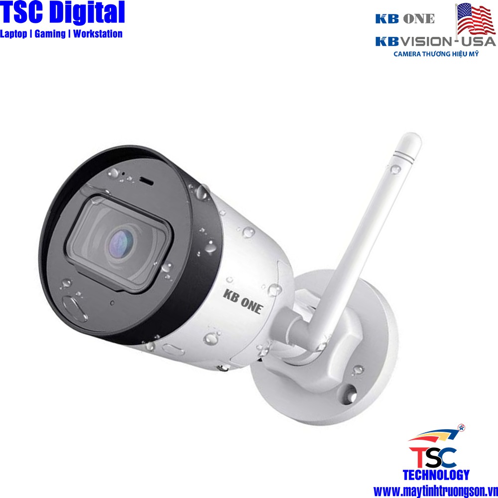 Camera IP Wifi KBONE KN-4001WN KN-B41 4.0MP Full HD 1920x1080 KBONE KN-4001WN | Camera Ngoài Trời Chịu Mưa Nắng