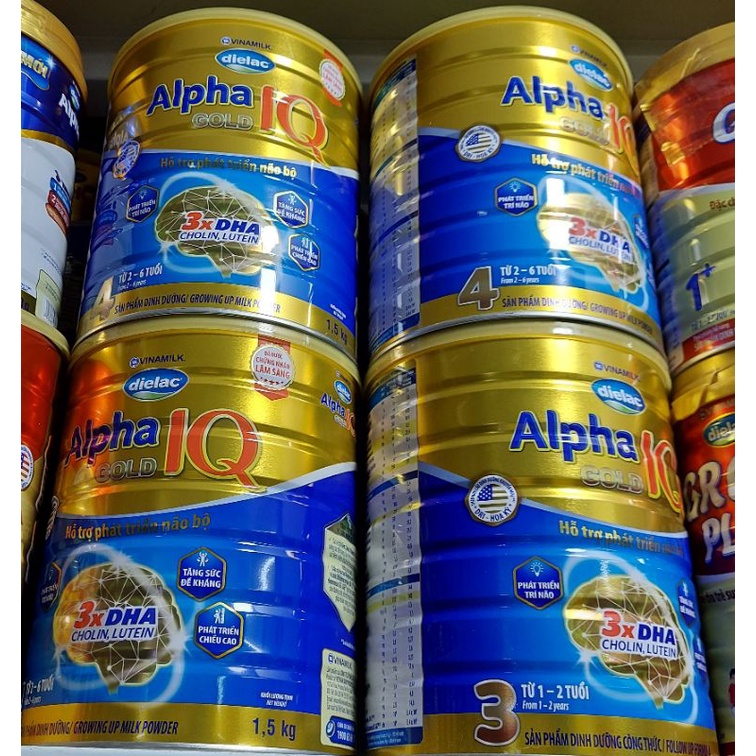 Sữa Dielac Alpha Gold IQ 3 - 4 Hộp 1,4kg Mẫu Mới