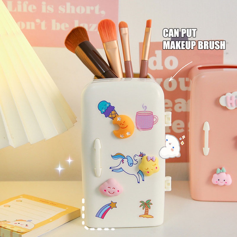 Hộp Đựng Bút Để Bàn Đa Năng Sức Chứa Lớn Họa Tiết Hoạt Hình Cho Học Sinh Ốp