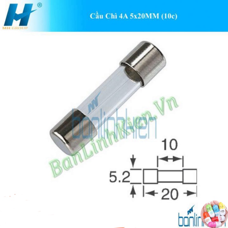 Cầu Chì Ống 5x20MM Các Loại ( Túi 10 cái)