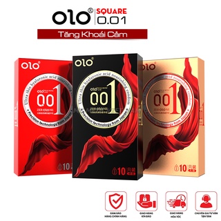 Bao cao su olo siêu mỏng, thin square red gân gai, thin square gold kéo dài thời gian + tăng bcs 7 bi