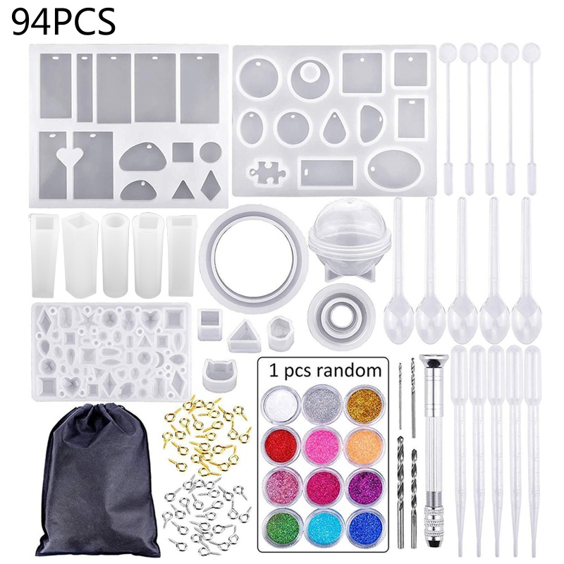 1 Bộ Khuôn Silicone Làm Mặt Trang Sức Thủ Công