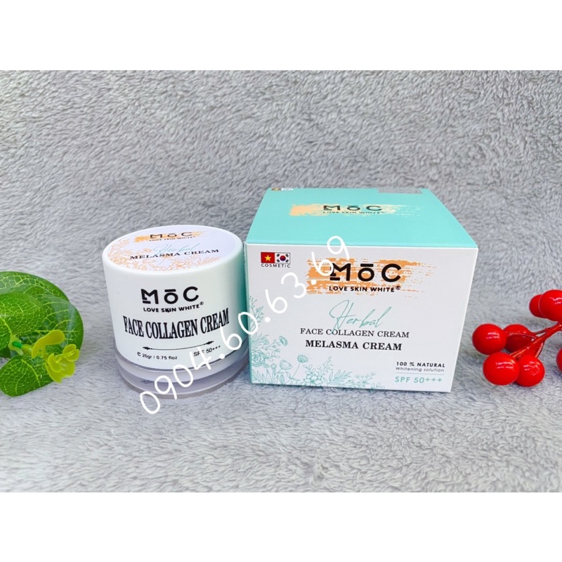 Kem MỘC Face Collagen Love Skin White 20g Nám-Tàn Nhang-Đôi Môi