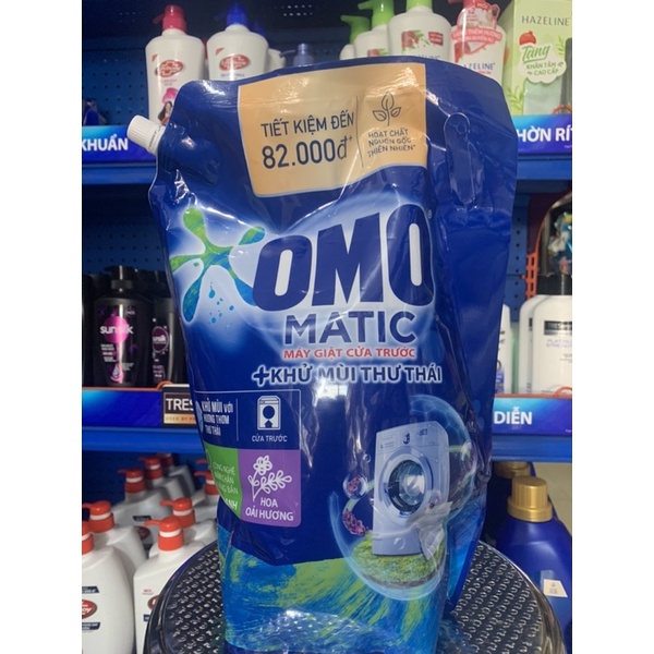 Nước giặt Omo Matic cửa trước khử mùi thư thái , lựu tre 2kg/3.6kg