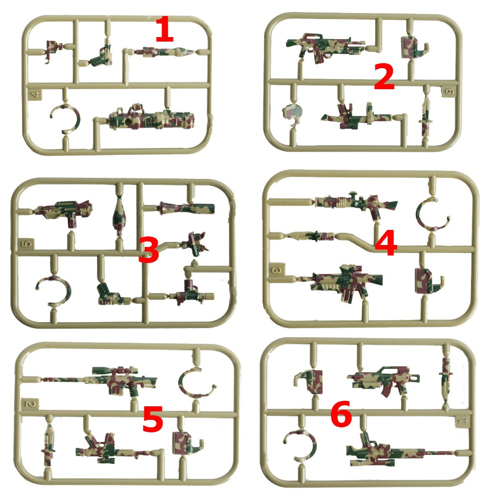 Một Vỉ Phụ Kiện Vũ Khí Có Camo Xanh Đẹp Mắt NO.710 - Phụ Kiện Army