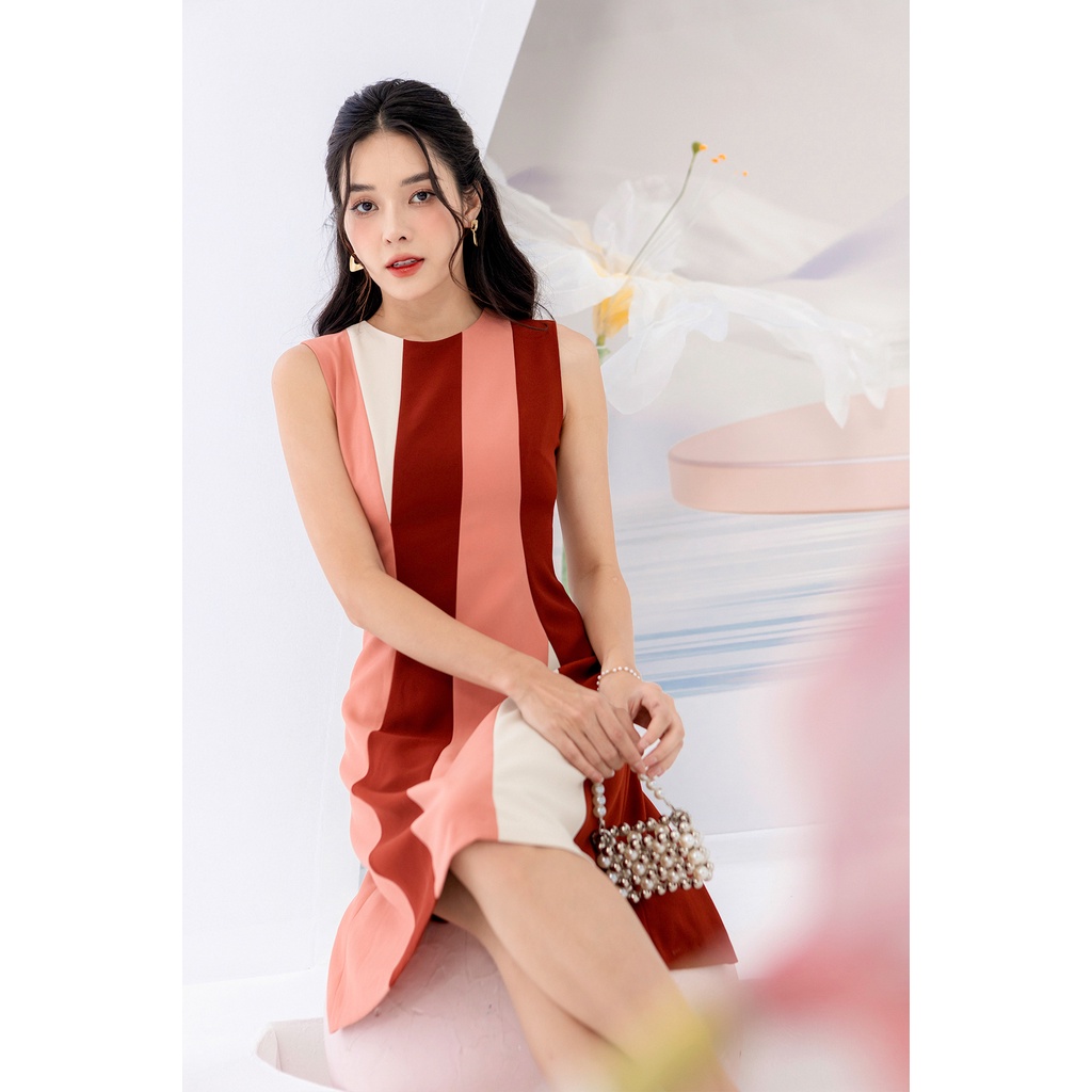 [Mã BMLT100 giảm đến 100K đơn 499K] Váy SN pha phối 3 màu HM