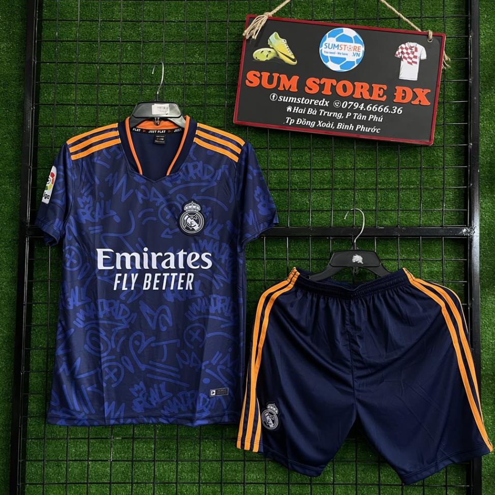 Quần Áo Đá Bóng CLB Real Madrid Sân Khách 2021-2022 _Mẫu Áo Đấu Hot, Giá Tốt 🥇