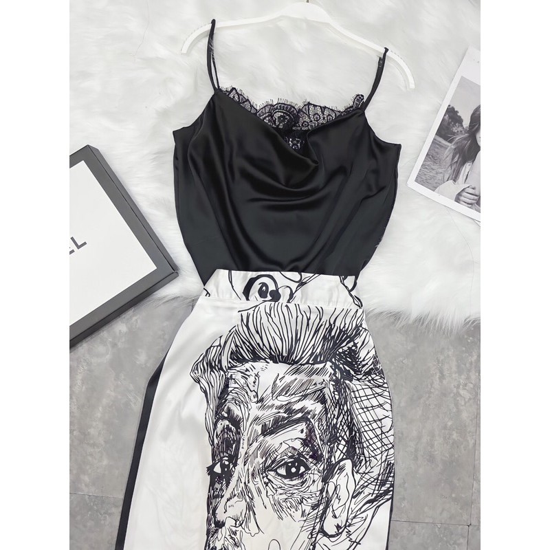 SET ÁO HAI DÂY REN CV IN TRÌU TƯỢNG | BigBuy360 - bigbuy360.vn