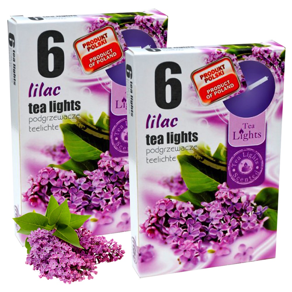 Combo 2 hộp 6 nến thơm tinh dầu Tealight Admit Lilac - hoa tử đinh hương, nến xông phòng, trang trí, không khói