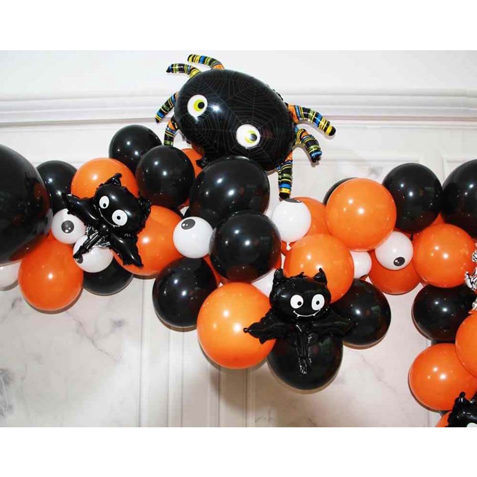 Set 50 Quả Bóng Tròn Mix Màu Cam Và Đen Trang Trí Halloween - S3K206