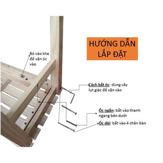 Ghế băng dài 95cm bằng gỗ