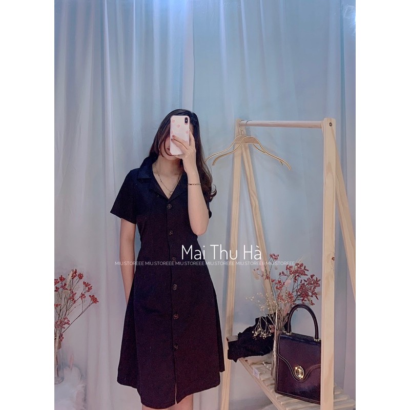 VÁY SƠ MI CỔ ĐỨC CHUN EO DÁNG CHỮ A | BigBuy360 - bigbuy360.vn