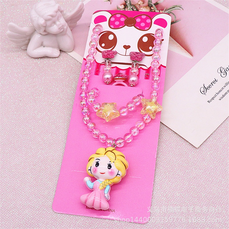 Vòng cổ Mặt Hình Công Chúa elsa Dễ Thương Cho Bé Gái | Trang Sức Trẻ Em