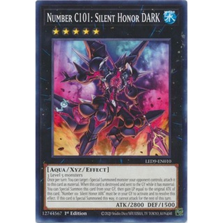 Thẻ bài yugioh number c101: silent honor dark - led9-en010 - common 1st edition