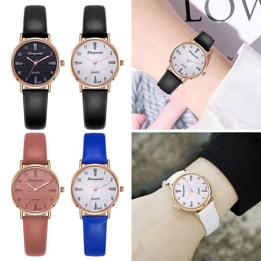 BEAUTY Đồng Hồ Quartz Nữ Dây Da Thời Trang