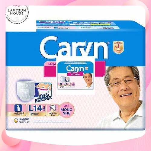 Bĩm quần Caryn siêu thấm mỏng nhẹ mẫu mới, caryn cho người già đủ size M16 L14 XL12  hàng tặng thêm miếng