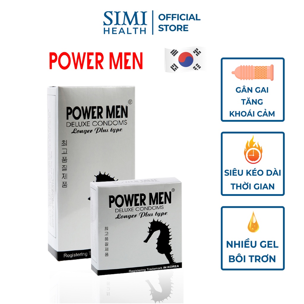 Bao cao su gân gai Power Men Longer Plus chính hãng kéo dài thời gian