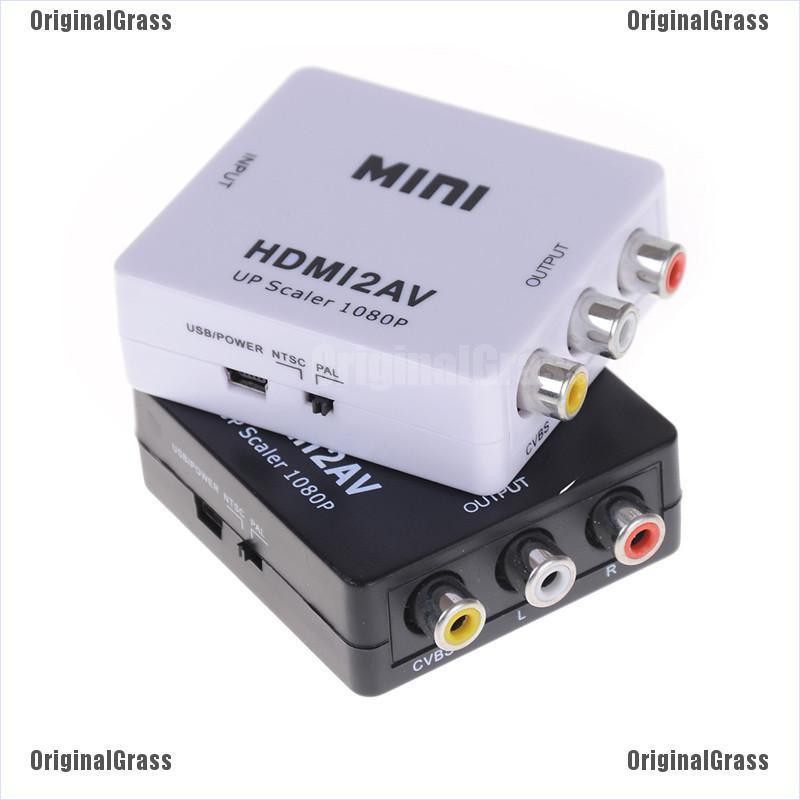 Bộ chuyển đổi âm thanh video mini hdmi 2av sang av rca cvbs 1080p chất lượng cao tiện dụng