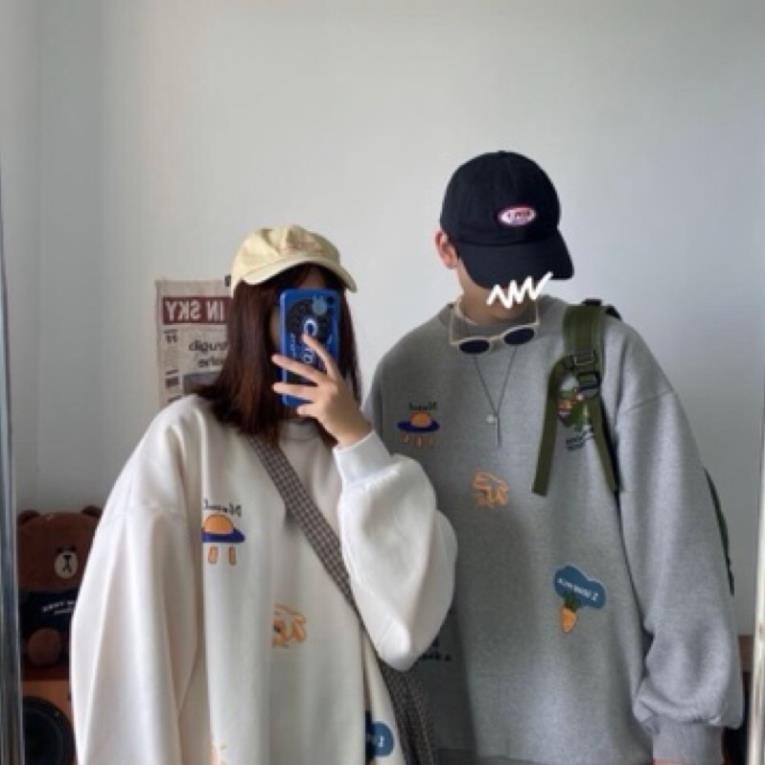 Áo Sweater Nỉ In Hoạ Hoạ Tiết Toàn Thân Mẫu Mới Hot Hit, Áo Nỉ Thụng Tay Phồng (Hàng Có Sẵn , Ảnh Thật)