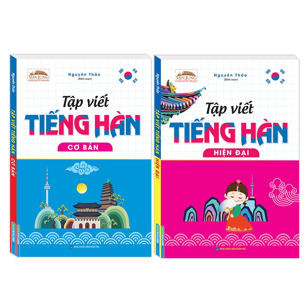 Sách - Combo Tập viết tiếng Hàn cơ bản + Tập viết tiếng Hàn hiện đại (2 cuốn)