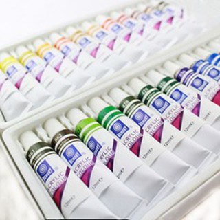 [Rẻ Nhất] Màu Vẽ Acrylic Hãng Memory 18 Màu