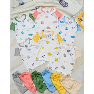 Bộ quần áo thun lạnh minky mom corgi cho bé trai bé gái từ 0 đến 3 tuổi
