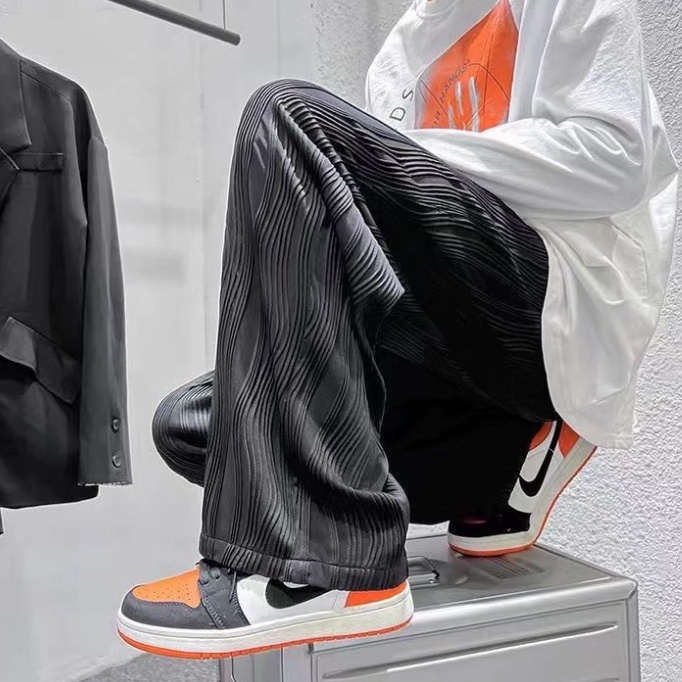 Quần Baggy Dài Ống Rộng Phong Cách Hàn Quốc Thời Trang Cho Nam / Nữ