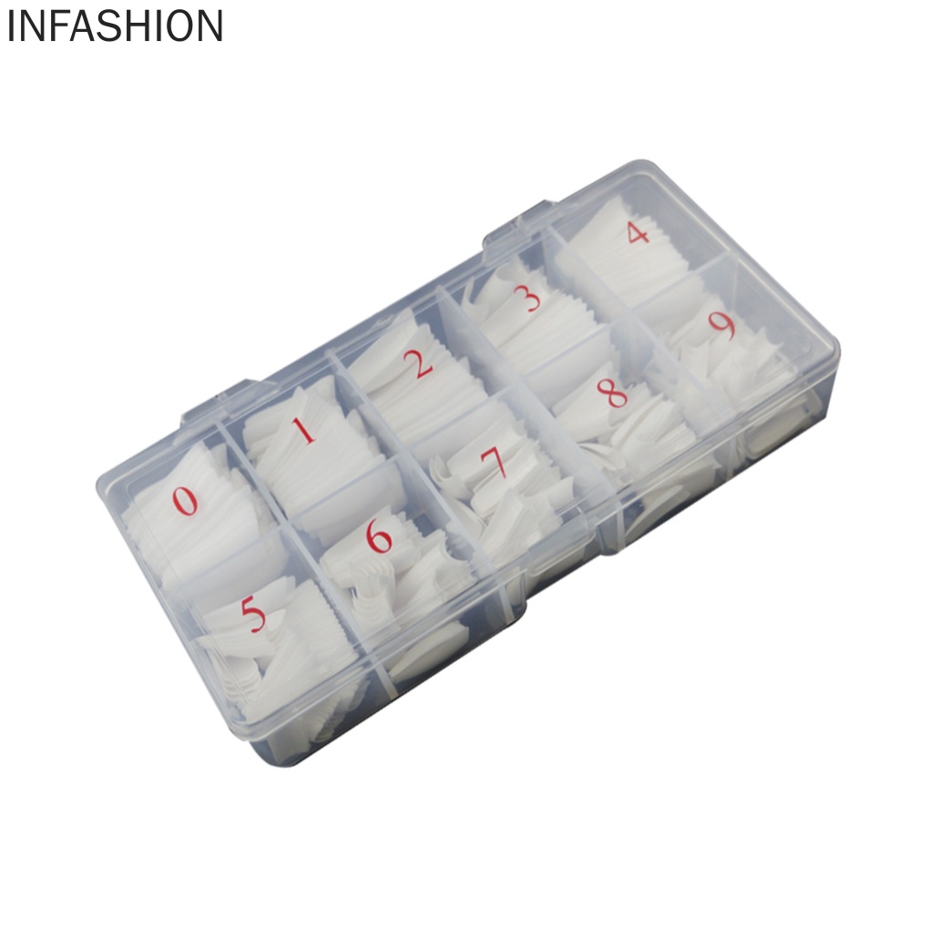 [Hàng mới về] 500 Móng tay giả bằng ABS trong suốt nhiều màu tuỳ chọn kèm hộp đựng