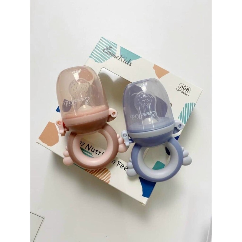 Túi nhai ăn dặm silicone agg- emakisd dành cho bé tập nhai tránh bị hóc