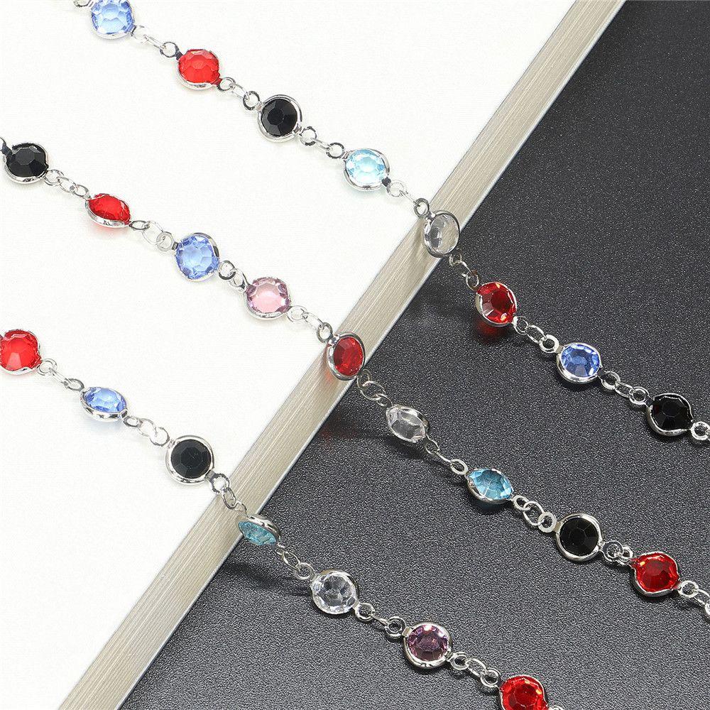 EUTUS Dây Đeo Mắt Kính Bằng Thép Không Gỉ Xỏ Hạt Thủy Tinh Unisex